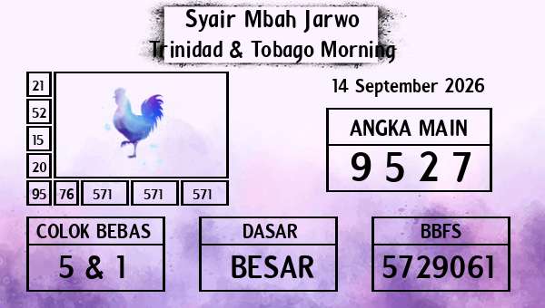 Syair Mbah Jarwo - Trinidad & Tobago Morning
