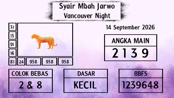 Syair Mbah Jarwo - Vancouver Night