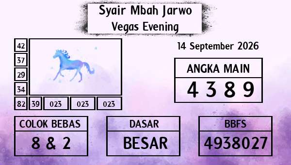 Syair Mbah Jarwo - Vegas Evening