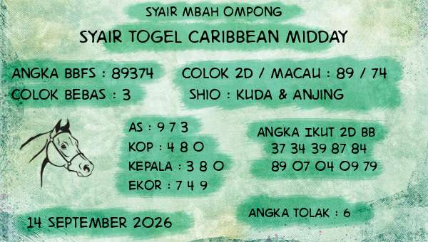Syair Mbah Ompong - Syair Togel Caribbean Midday