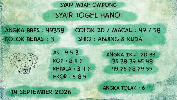 Syair Mbah Ompong - Syair Togel Hanoi