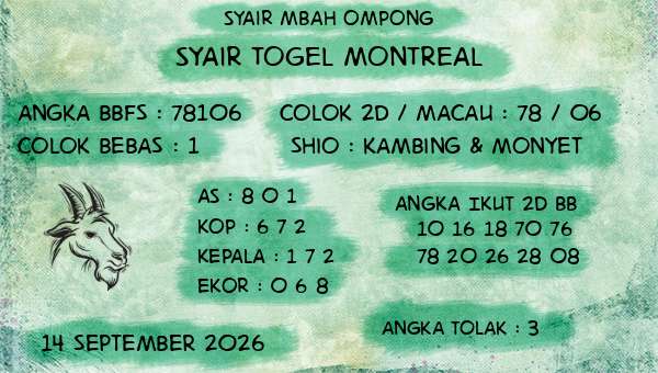 Syair Mbah Ompong - Syair Togel Montreal