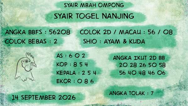 Syair Mbah Ompong - Syair Togel Nanjing
