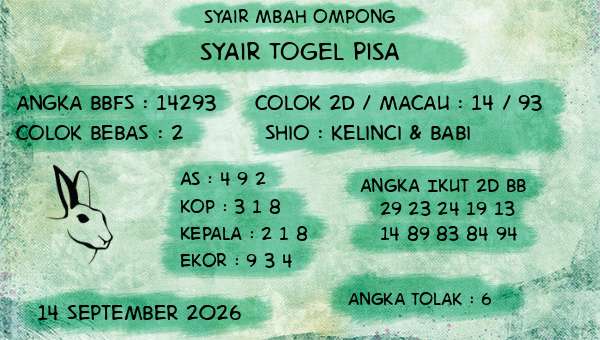 Syair Mbah Ompong - Syair Togel Pisa