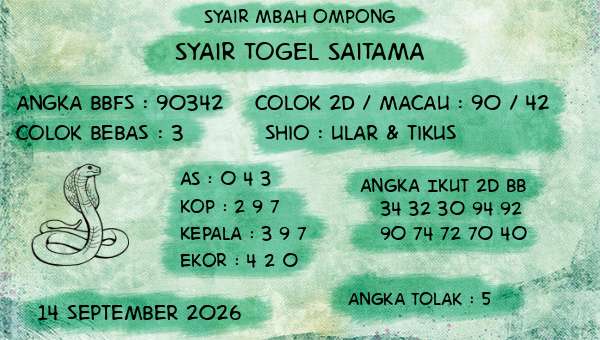 Syair Mbah Ompong - Syair Togel Saitama