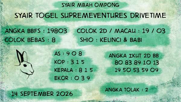 Syair Mbah Ompong - Syair Togel Supremeventures Drivetime