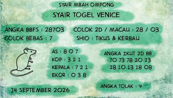 Syair Mbah Ompong - Syair Togel Venice
