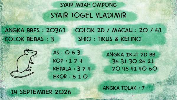 Syair Mbah Ompong - Syair Togel Vladimir