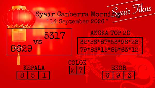  - Syair Canberra Morning