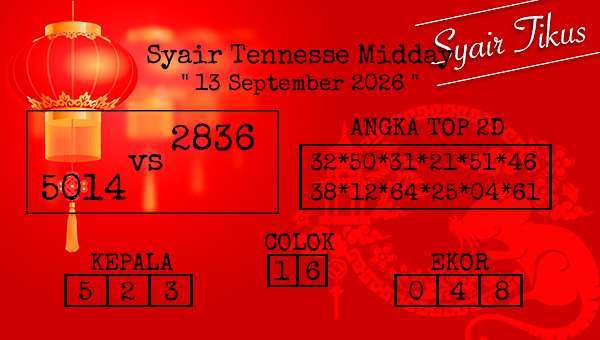 - Syair Tennesse Midday