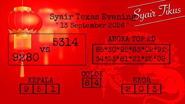 - Syair Texas Evening