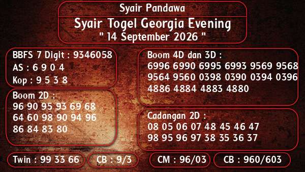 Syair Pandawa - Syair Togel Georgia Evening