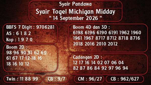 Syair Pandawa - Syair Togel Michigan Midday