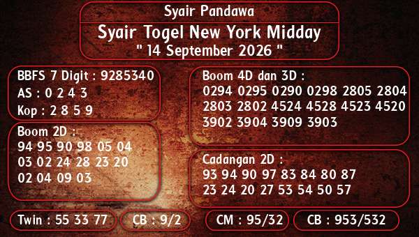 Syair Pandawa - Syair Togel New York Midday