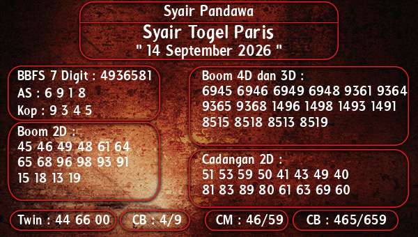 Syair Pandawa - Syair Togel Paris