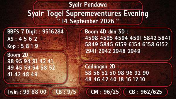 Syair Pandawa - Syair Togel Supremeventures Evening