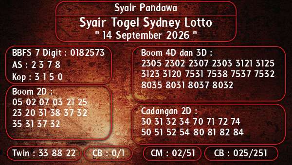 Syair Pandawa - Syair Togel Sydney Lotto