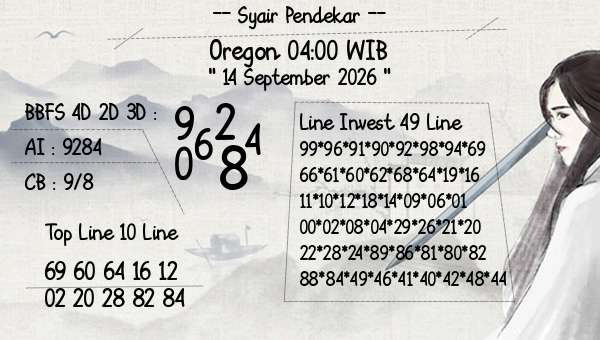 Syair Pendekar - Oregon 04:00 WIB