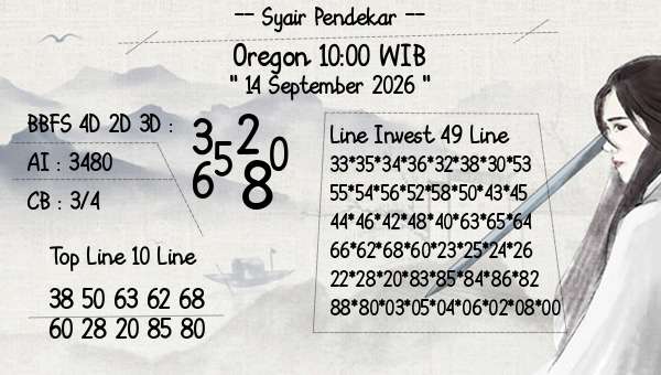 Syair Pendekar - Oregon 10:00 WIB