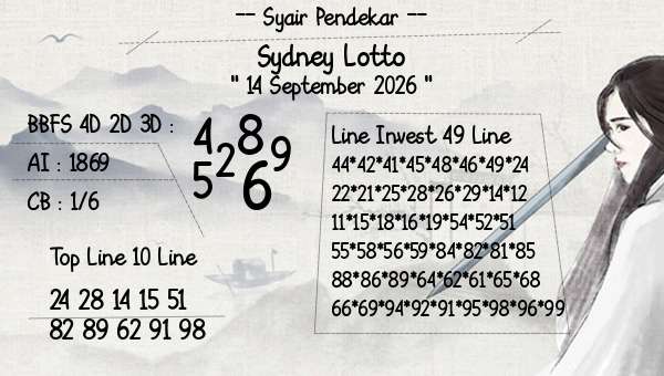 Syair Pendekar - Sydney Lotto