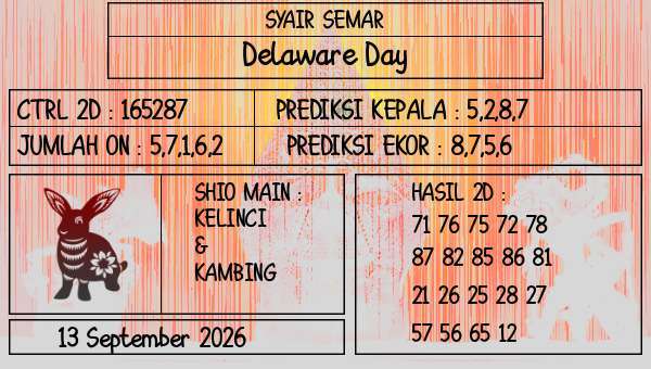SYAIR SEMAR - Delaware Day