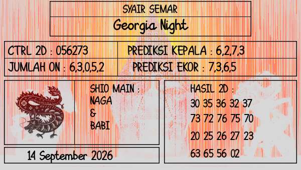 SYAIR SEMAR - Georgia Night
