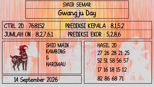 SYAIR SEMAR - Gwangju Day