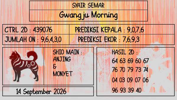 SYAIR SEMAR - Gwangju Morning