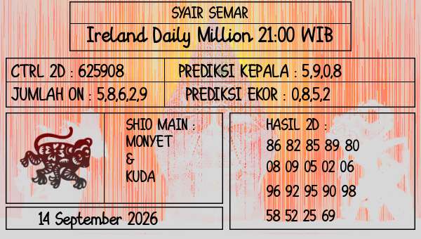 SYAIR SEMAR - Ireland Daily Million 21:00 WIB
