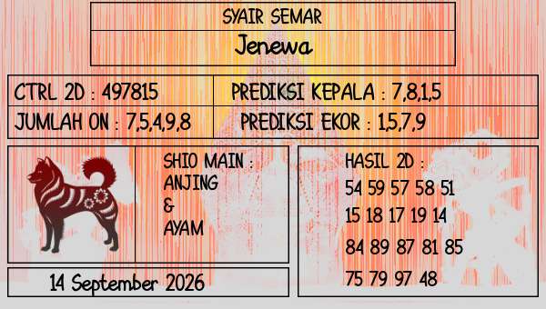 SYAIR SEMAR - Jenewa