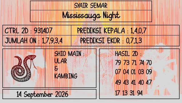 SYAIR SEMAR - Mississauga Night