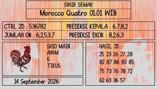 SYAIR SEMAR - Morocco Quatro 01:01 WIB