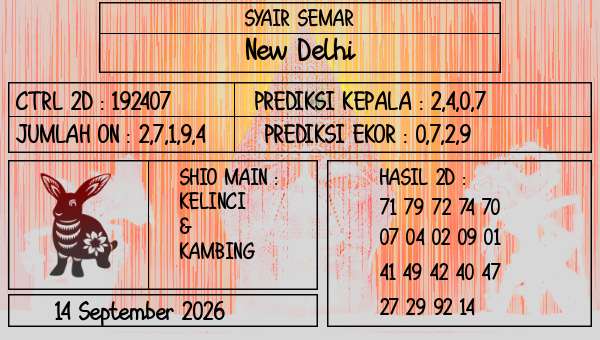 SYAIR SEMAR - New Delhi