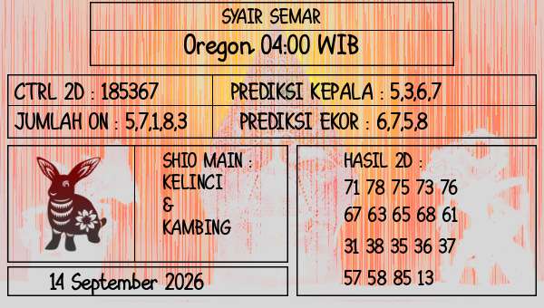 SYAIR SEMAR - Oregon 04:00 WIB