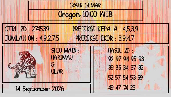 SYAIR SEMAR - Oregon 10:00 WIB