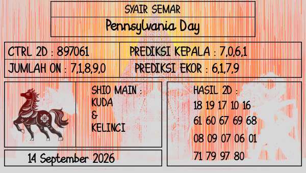 SYAIR SEMAR - Pennsylvania Day