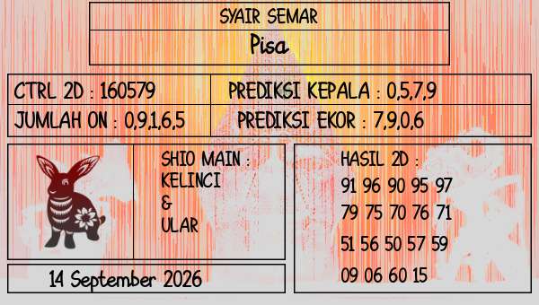 SYAIR SEMAR - Pisa