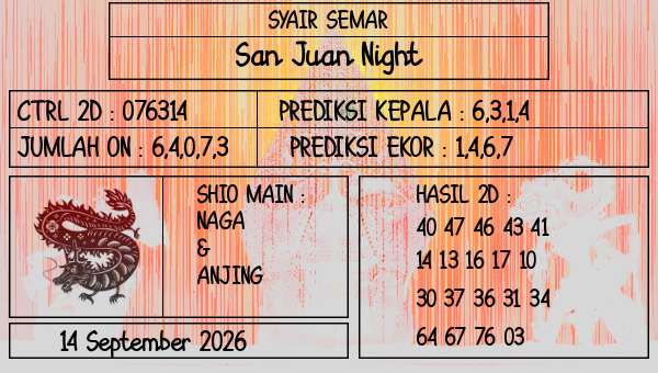 SYAIR SEMAR - San Juan Night