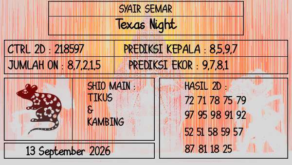 SYAIR SEMAR - Texas Night