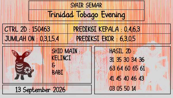 SYAIR SEMAR - Trinidad Tobago Evening