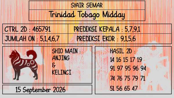 SYAIR SEMAR - Trinidad Tobago Midday