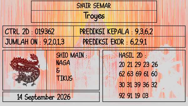 SYAIR SEMAR - Troyes