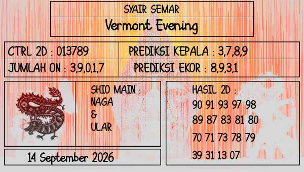 SYAIR SEMAR - Vermont Evening
