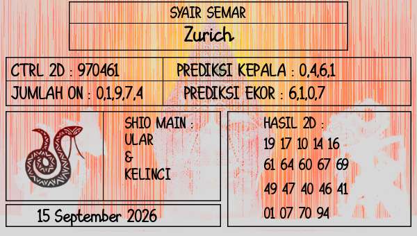 SYAIR SEMAR - Zurich