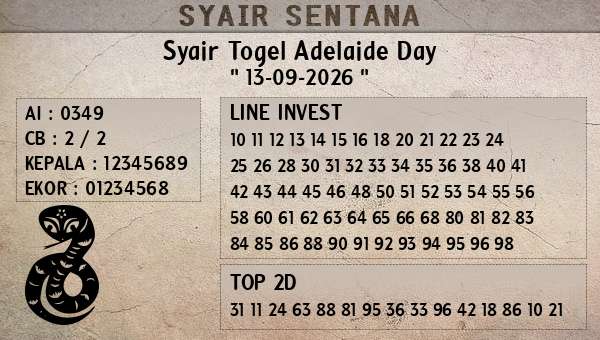 - Syair Togel Adelaide Day