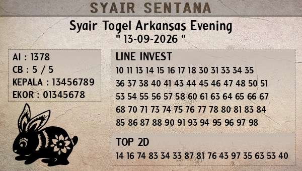  - Syair Togel Arkansas Evening