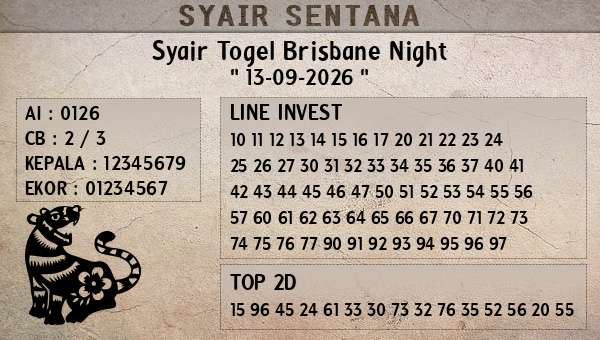  - Syair Togel Brisbane Night