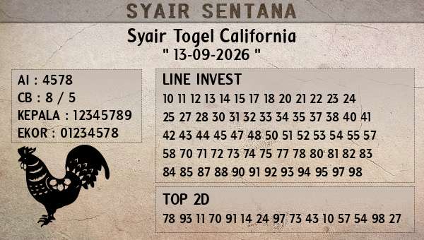  - Syair Togel California