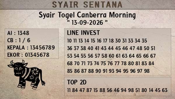  - Syair Togel Canberra Morning