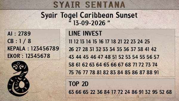 - Syair Togel Caribbean Sunset